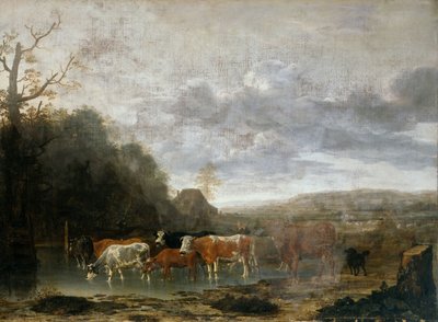 Landscape with Cattle by Anthonie Van Borssum